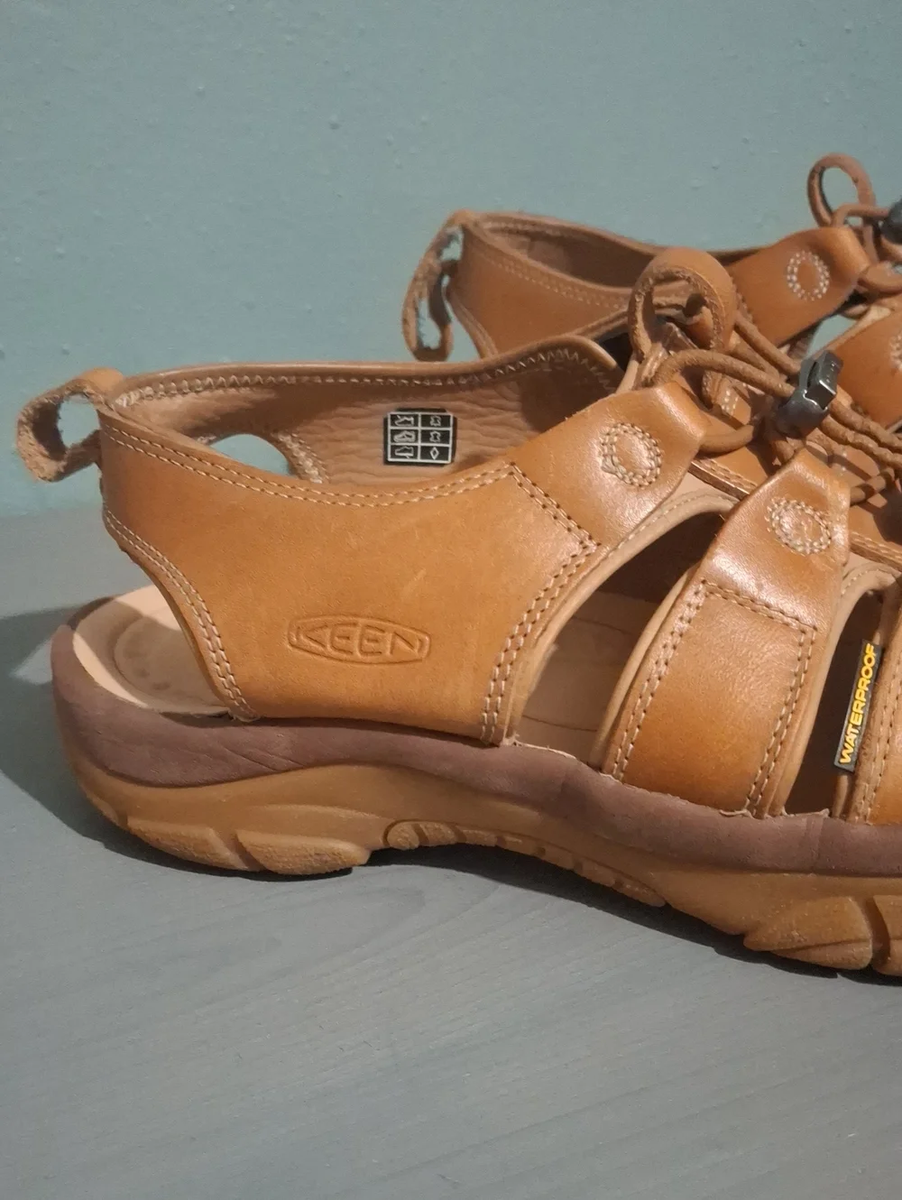Men’s Tan Leather Keen Waterproof Sport Sandals